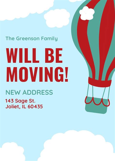Moving Announcement Templates (Free) .